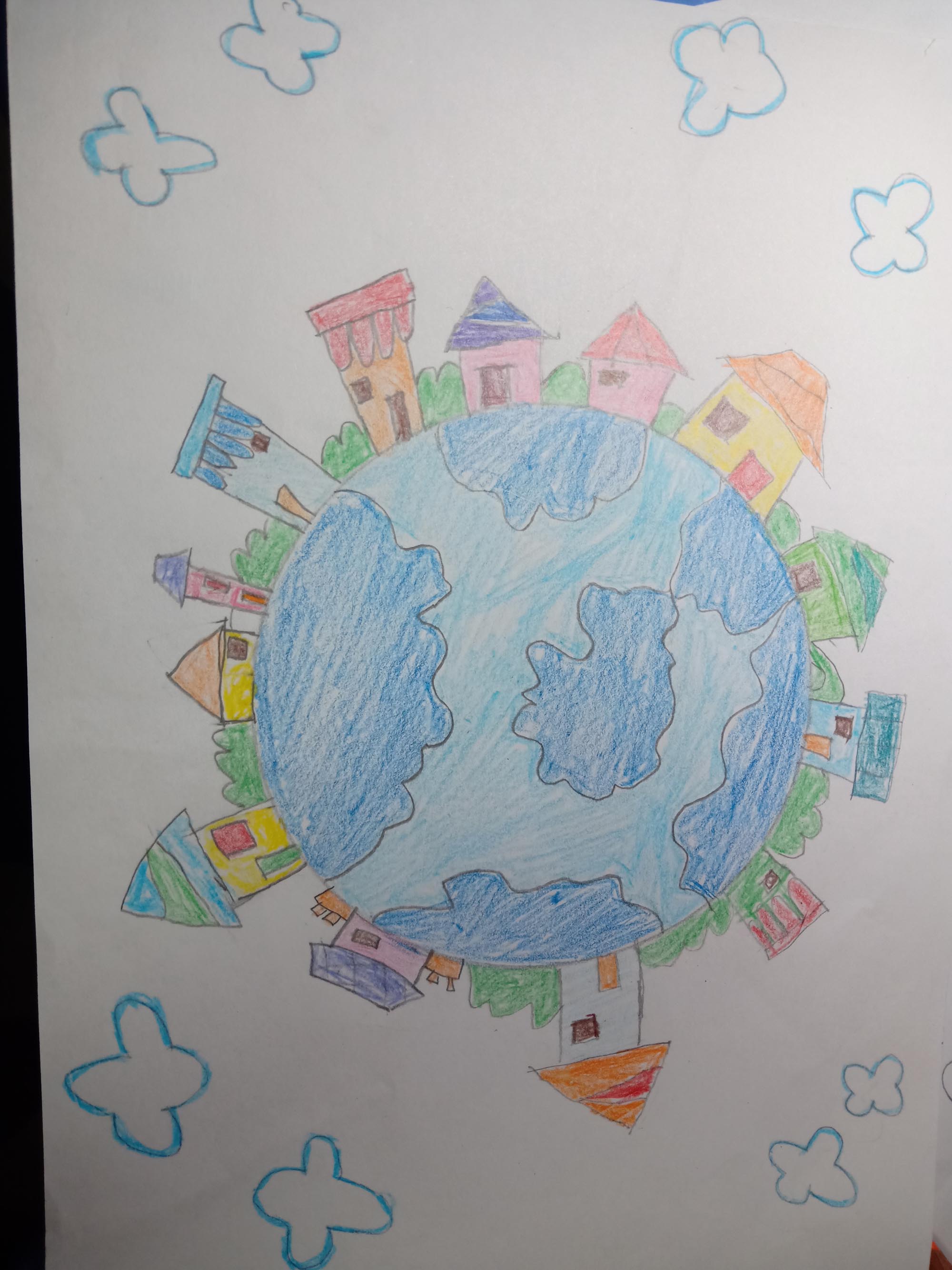 快乐儿童节，下一代龙净人的环保梦。获奖作品：《同住蓝色星球，共筑美丽家园》曹烜赫 6岁